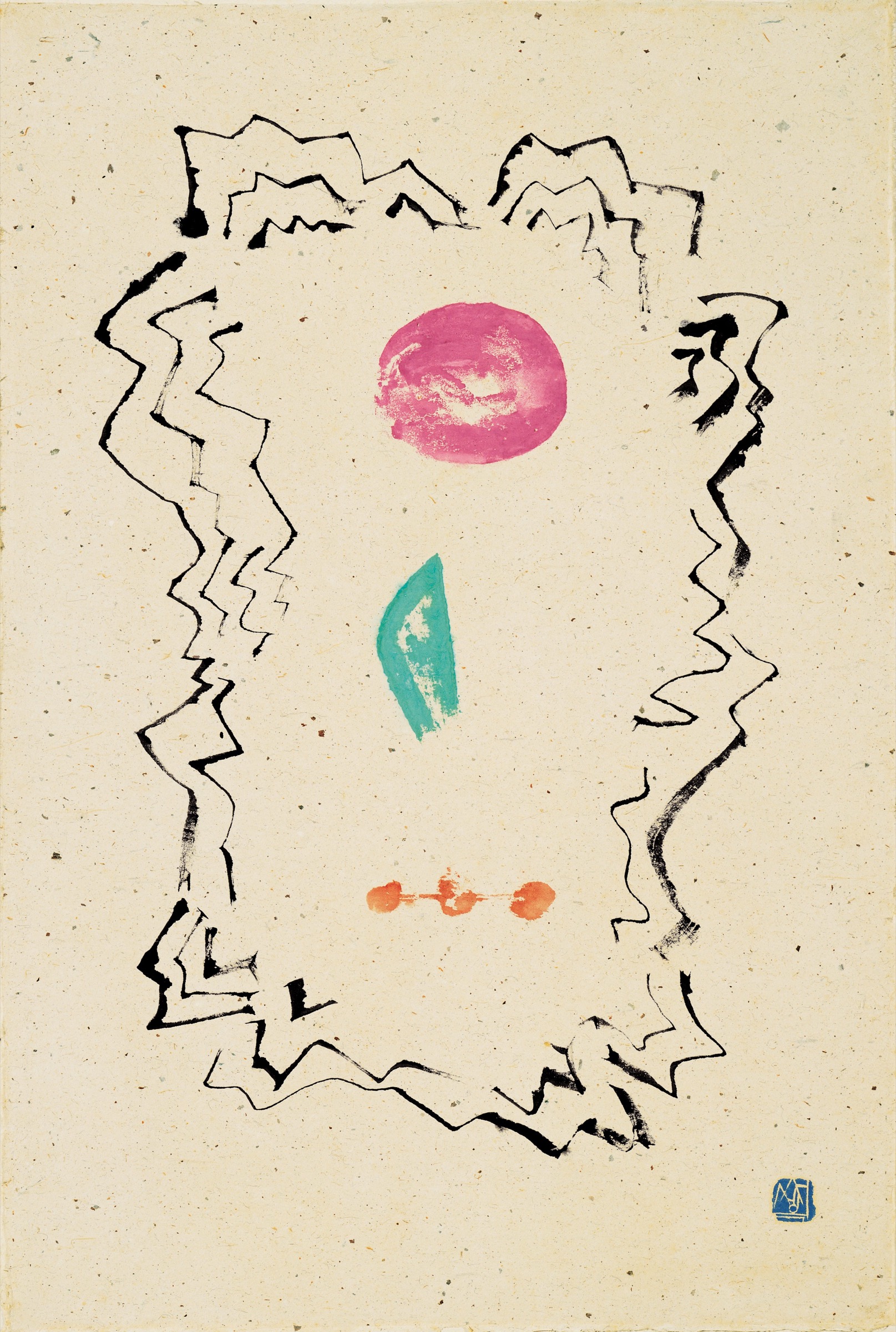 서세옥, 〈장생〉, 1972, 종이에 먹, 색, 97x66cm, 성북구립미술관 소장